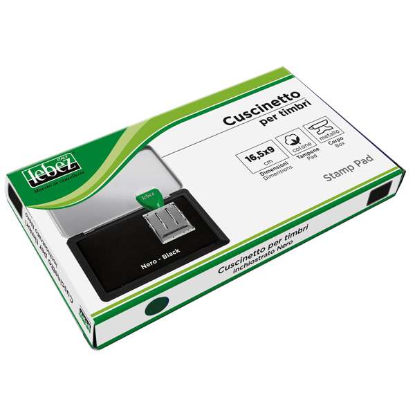 26359 Cuscinetto per timbri Lebez nero 16,5 x 9 cm